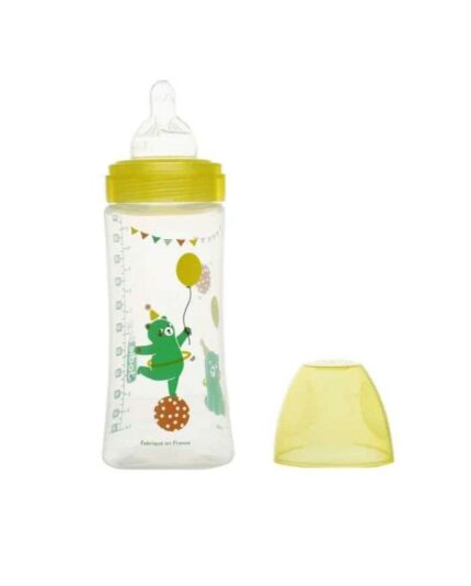DODIE BIBERON TETINE PLATE ANTI COLIQUE JAUNE 6M+ 330ML