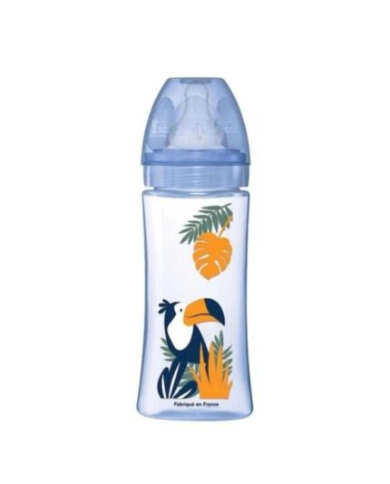 DODIE BIBERON ANTI COLIQUE TETINE RONDE 3 VITESSES + 330ML BLEU POMPIER +6 M