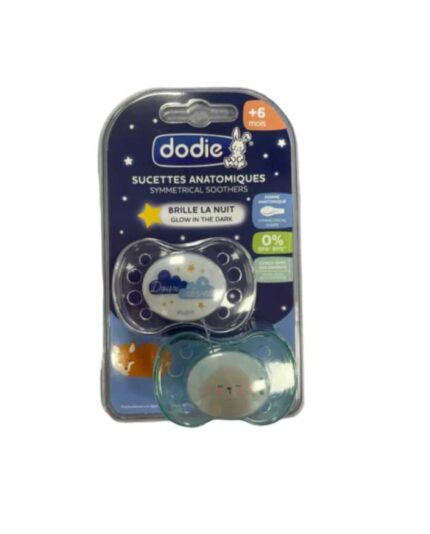 DODIE SUCETTE ANATOMIQUE NUIT SYMMETRICAL SOOTHERS A36 +6M