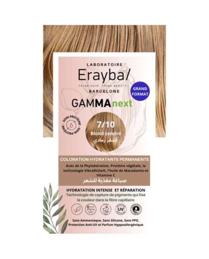 ERAYBA NEXT COLORATION HYDRATANTE PERMANENTE N7-10 BLOND CENDRE