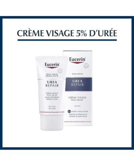 EUCERIN UREA REPAIR CREME VISAGE PEAU SECHE 5 % D'UREE 50 ML