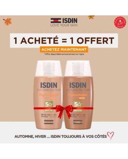ISDIN OFFRE WEB 1 ACHETE 1 OFFERT FOTOPROTECTOR FUSION WATER COLOR MEDIUM SPF50