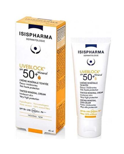ISISPHARMA UVEBLOCK SPF 50+ CREME MINERALE TEINTEE PEAUX INTOLERANTES 40 ML 40 ml
