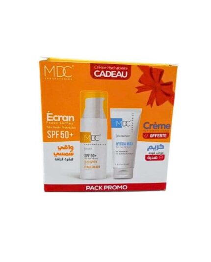 MDC PACK SYNERGY ECRAN SOLAIRE SPF 50+ PEAUX SECHES 50 ML + CREME HYDRATANTE HYDRA MAX 30ML OFFERTE